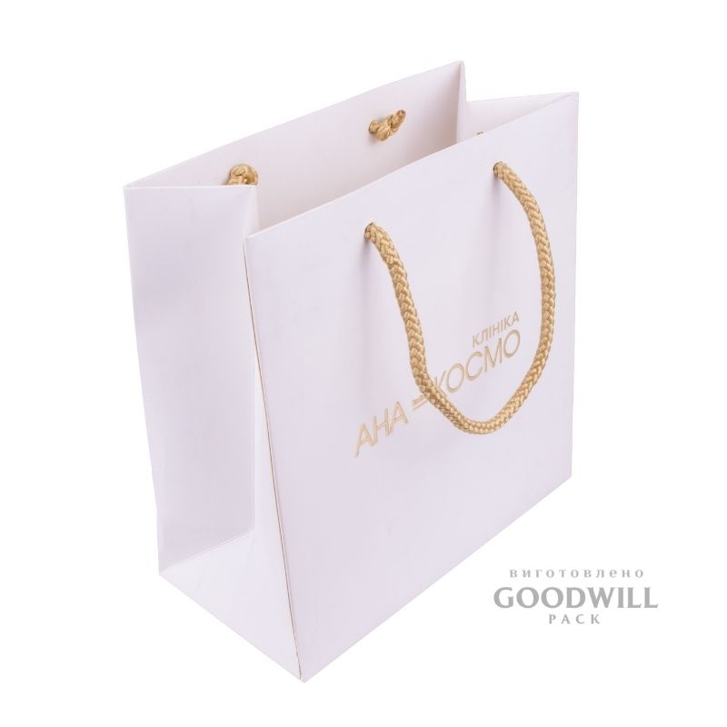 Пакет паперовий з логотипом для косметичної компанії 22*24*11 - Зображення 6
