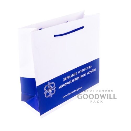 Пакет бумажный с печатью логотипа фото