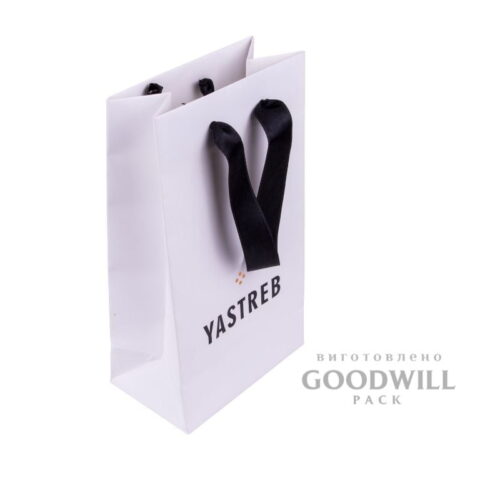 Пакет из бумаги для украшений с логотипом фото