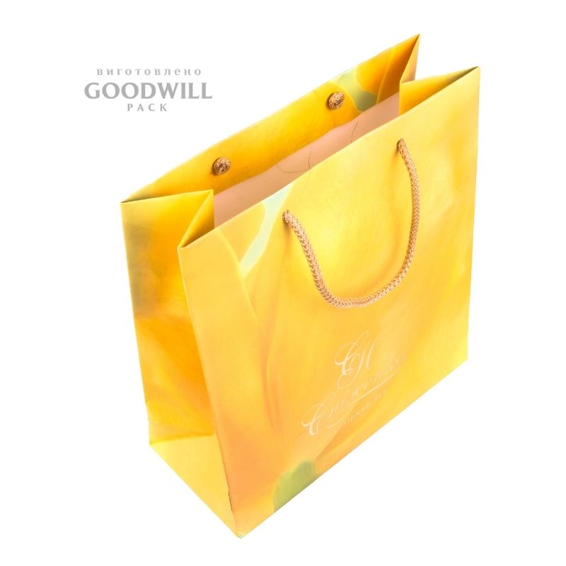 Пакет із паперу з матовою ламінацією 23*25*10 - Зображення 3