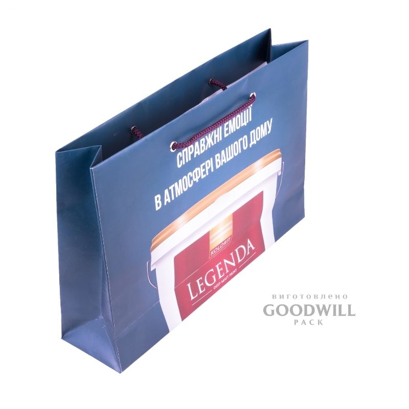 Пакет мелованный с печатью логотипа 32*22*8 — изображение 5