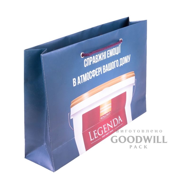 Пакет мелованный с печатью логотипа фото