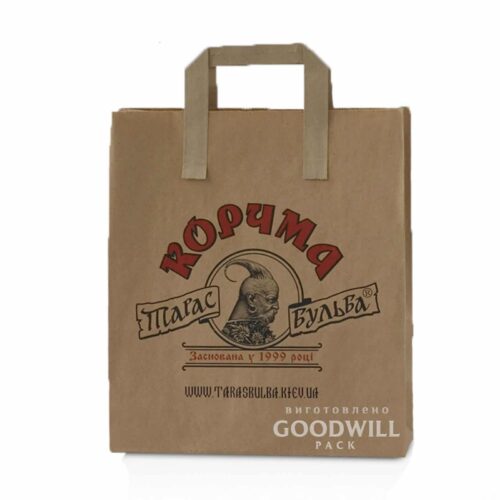 Пакет паперовий з приклеєними ручками