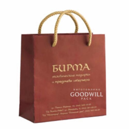 Пакет паперовий з шнурковими ручками