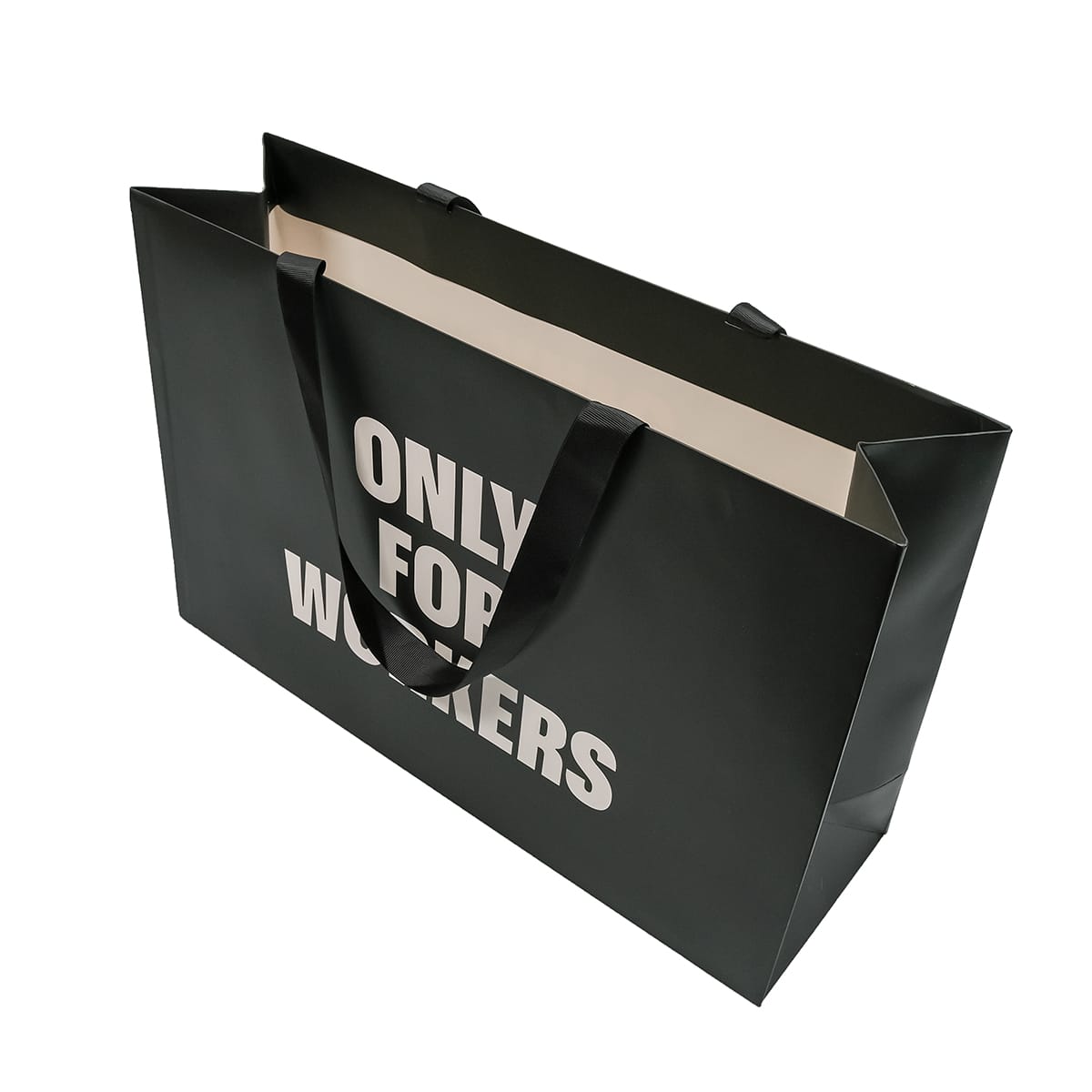 Ручка на пакеті стрічка атласна вклеєна