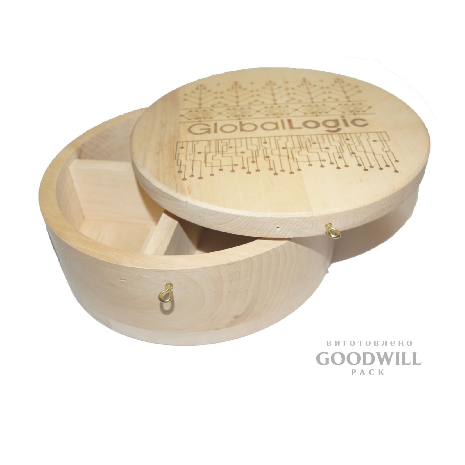 Дерев'яна коробка подарункова кругла D=20 - Зображення 5