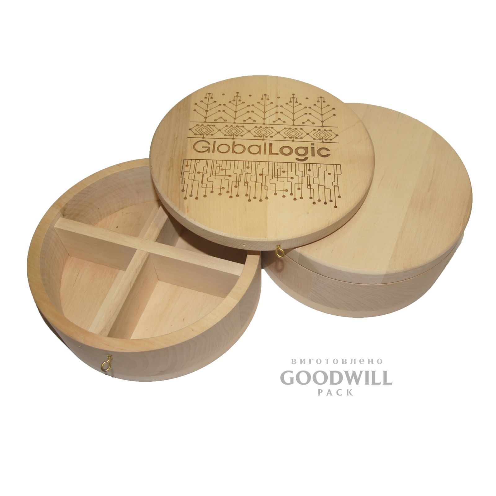 Дерев'яна коробка подарункова кругла D=20 - Зображення 4