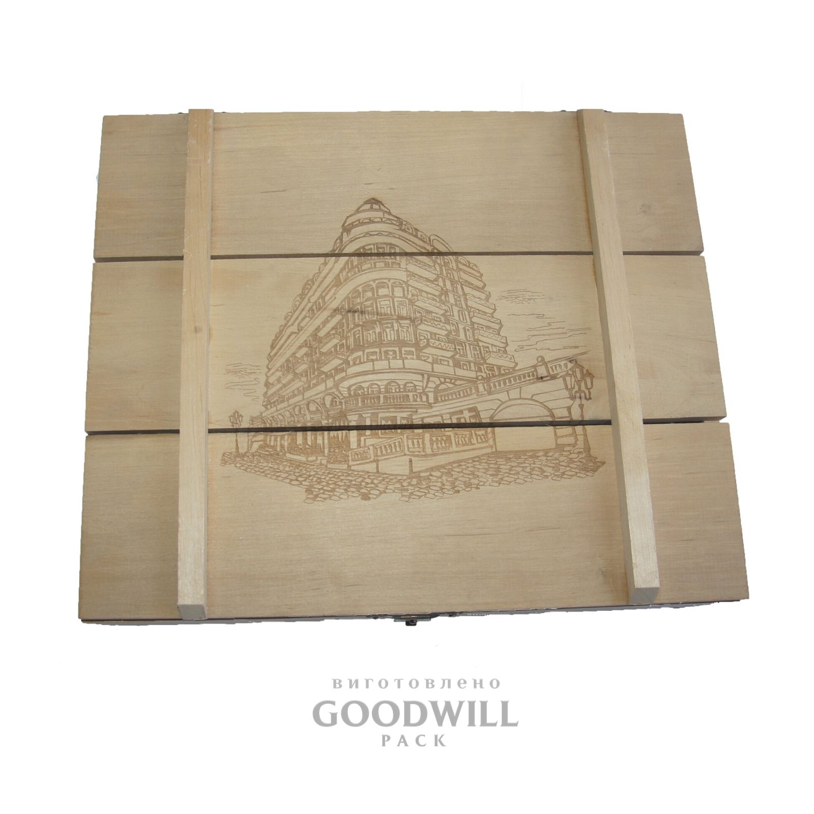 Дерев'яна коробка з нанесенням логотипу 37*27*11 - Зображення 5