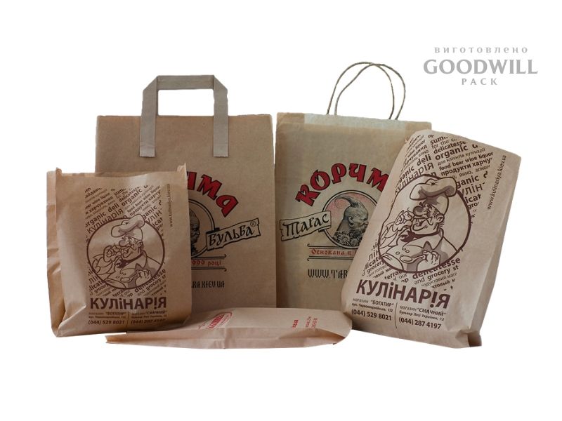 Друк на паперових крафт пакетах флексодруком