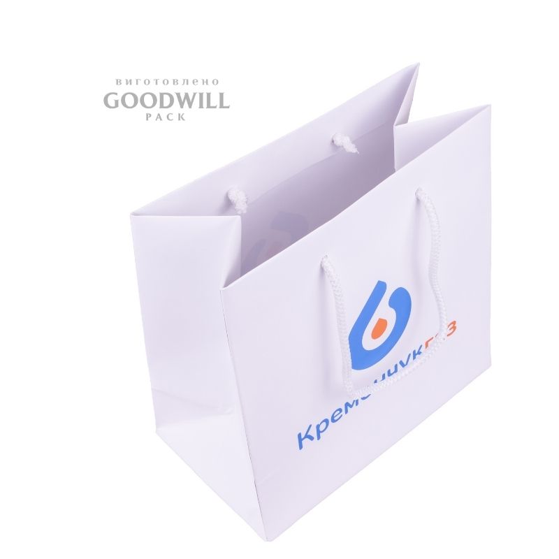 Пакет паперовий для корпоративних цілей з логотипом 22*23*12 - Зображення 2