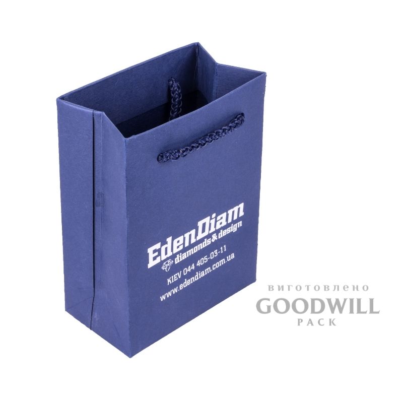 Картонний пакет з логотипом для прикрас