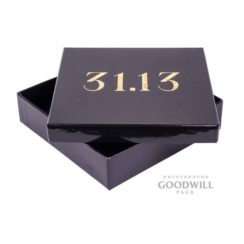 Коробка брендована з тисненням логотипу фольгою для прикрас 17*17*4(2) - Зображення 2
