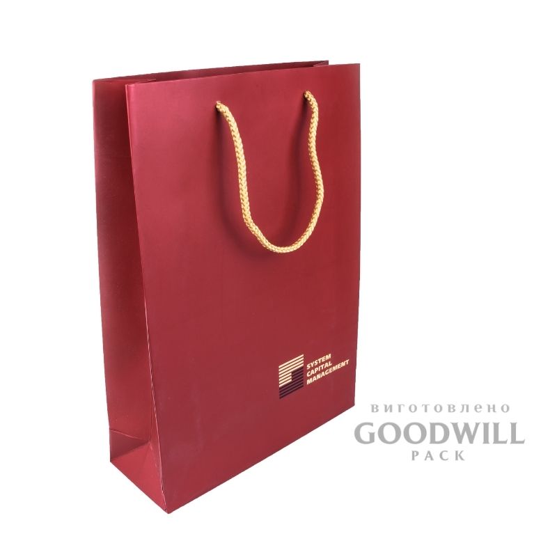 Пакет картонный корпоративный с логотипом
