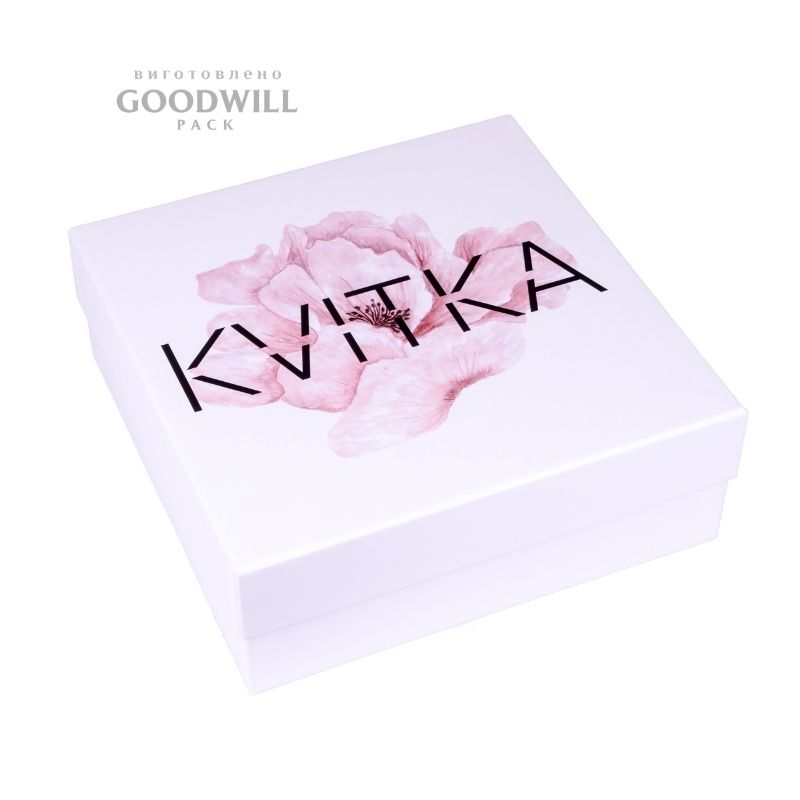 Фірмова коробка з палітурного картону для одягу з логотипом 22*22*8(4) - Зображення 4