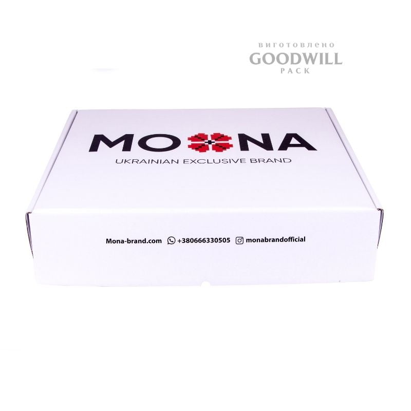 Коробка брендована із мікрогофрокартону з друком 35*28*8 - Зображення 2