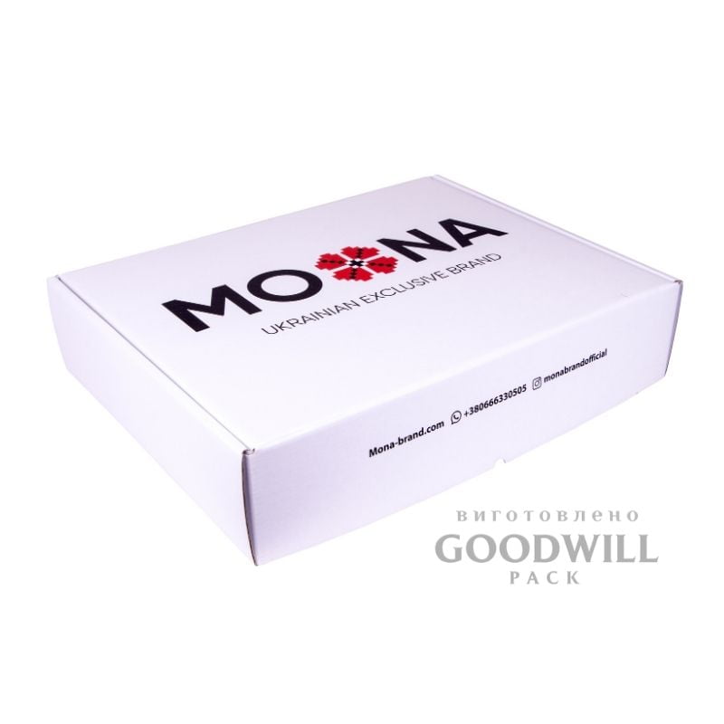 Коробка брендированная из микрогофрокартона с печатью логотипа фото
