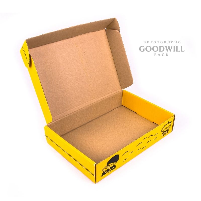 Печать на коробке из микрогофрокартона фото