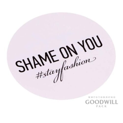 Самоклеюча етикетка для одягу з друком фотографія