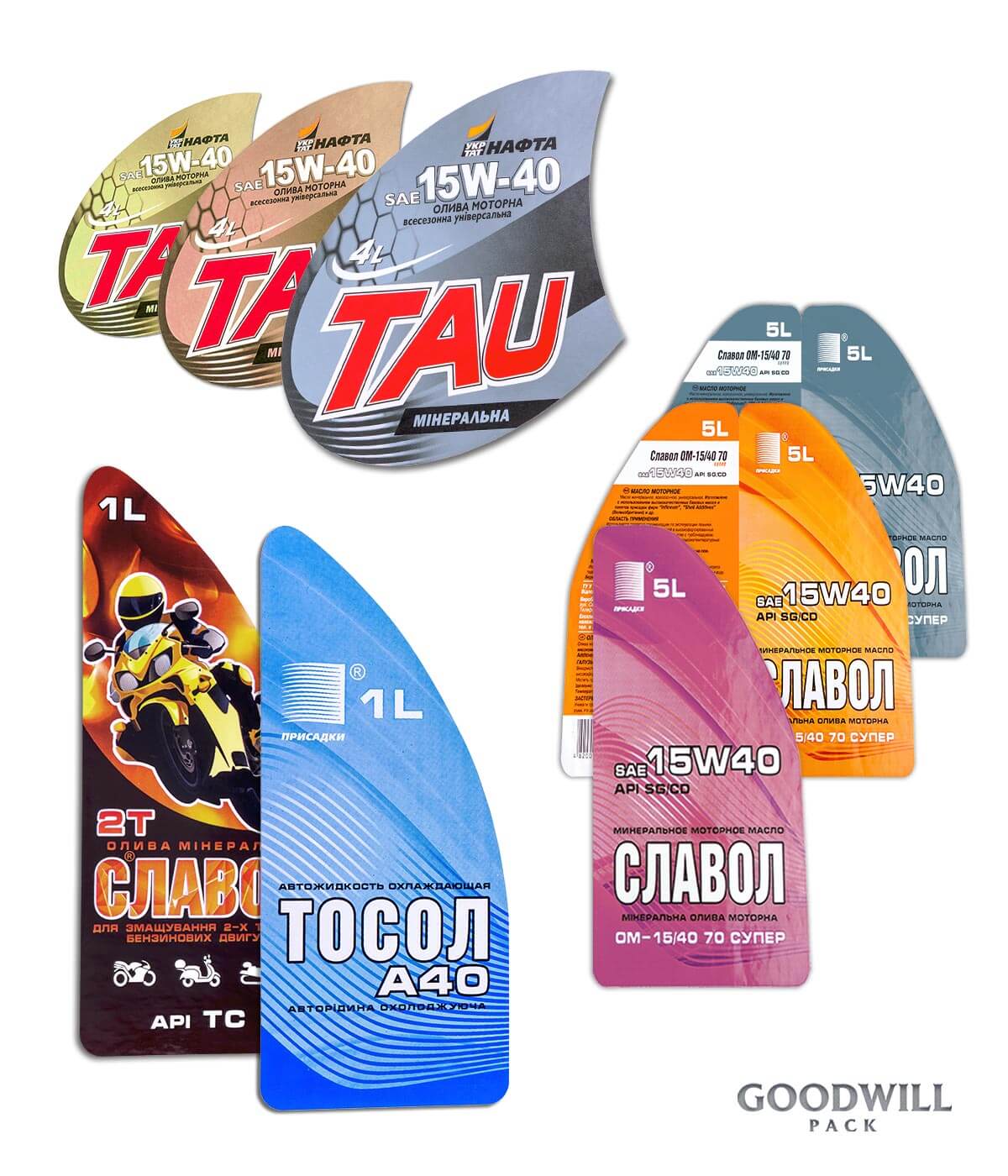 Наклейки з логотипом за індивідуальним замовленням фото