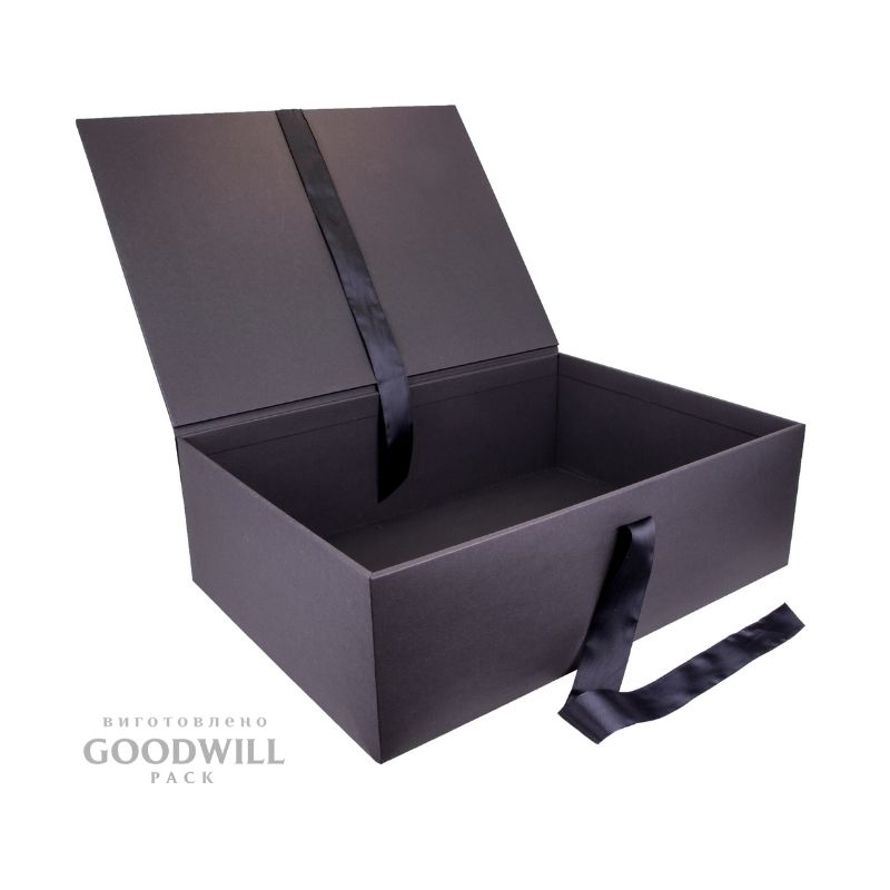 Коробка для корпоративных подарков кашированная дизайнерской бумагой фото