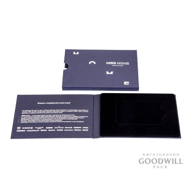 Коробка брендована для картки з логотипом 10*15*1,5 - Зображення 2