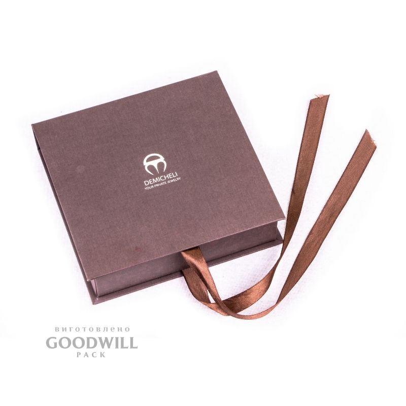 Коробки для презентів з атласними стрічками 12*12*3 - Зображення 3