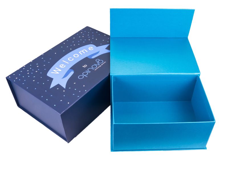 Коробки на магнітній стрічці виготовлені на замовлення з логотипом зображення