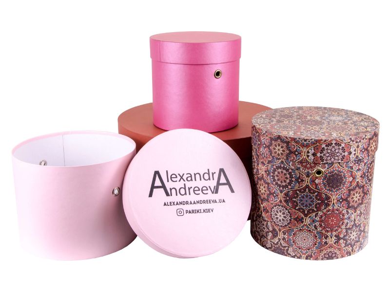 Круглі коробки виготовлені на замовлення фото