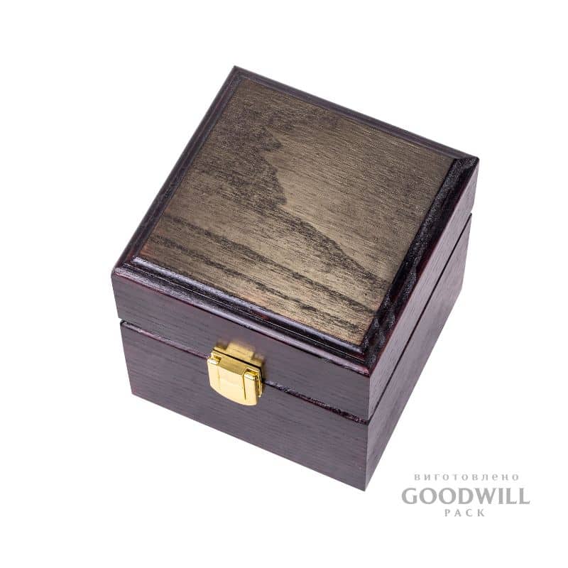 Коробка дерев'яна подарункова для персня 10*10*10 - Зображення 3
