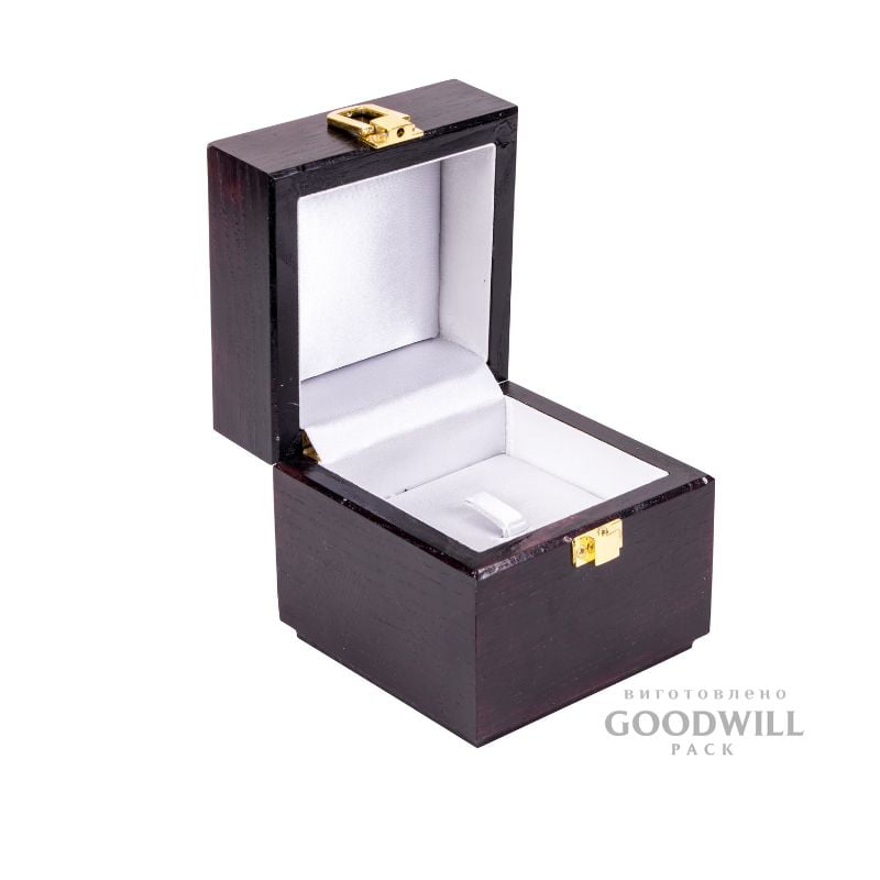 Коробка дерев'яна подарункова для персня 10*10*10 - Зображення 5