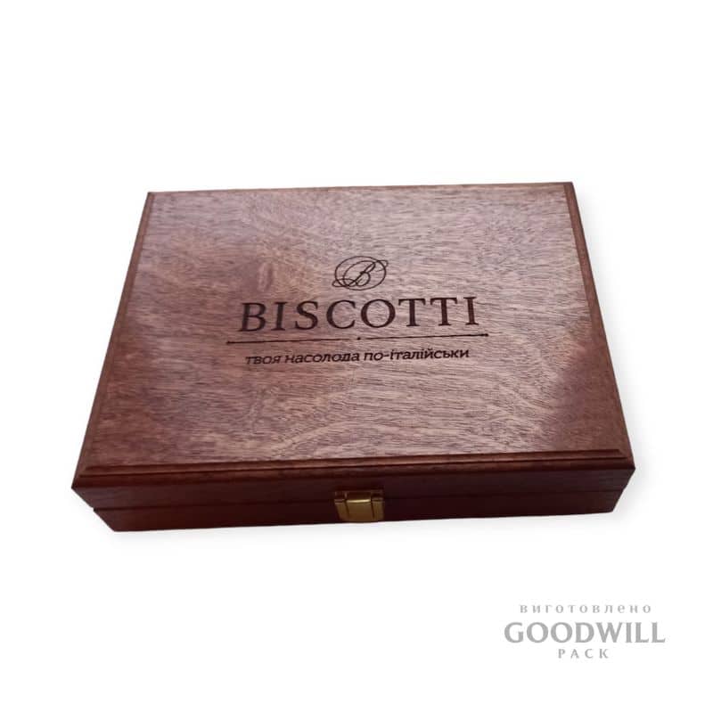 Коробка дерев’яна брендована для флешки фото