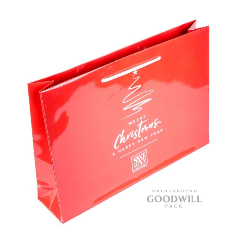 Брендований пакет глянцевий з друком логотипа фотографія 2