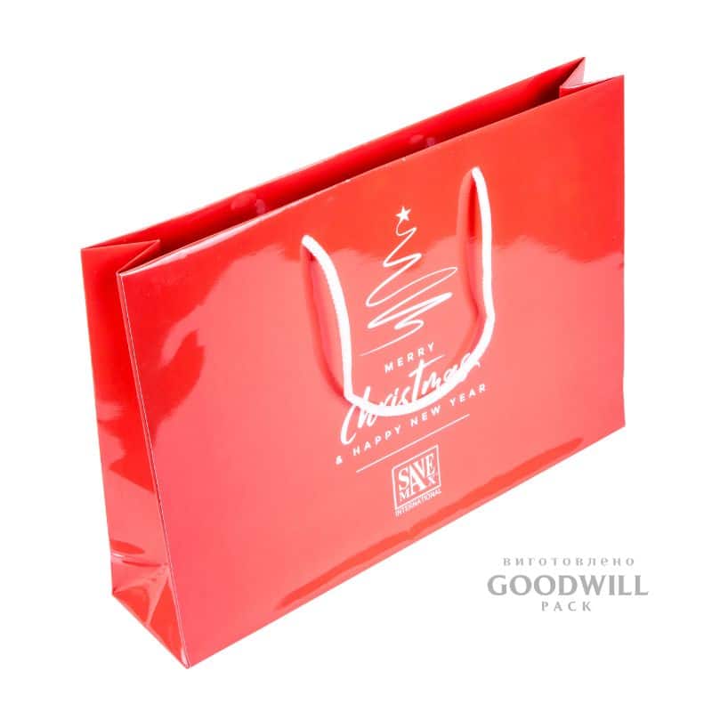 Пакет с тиснением логотипа серебряной фольгой фотография 5