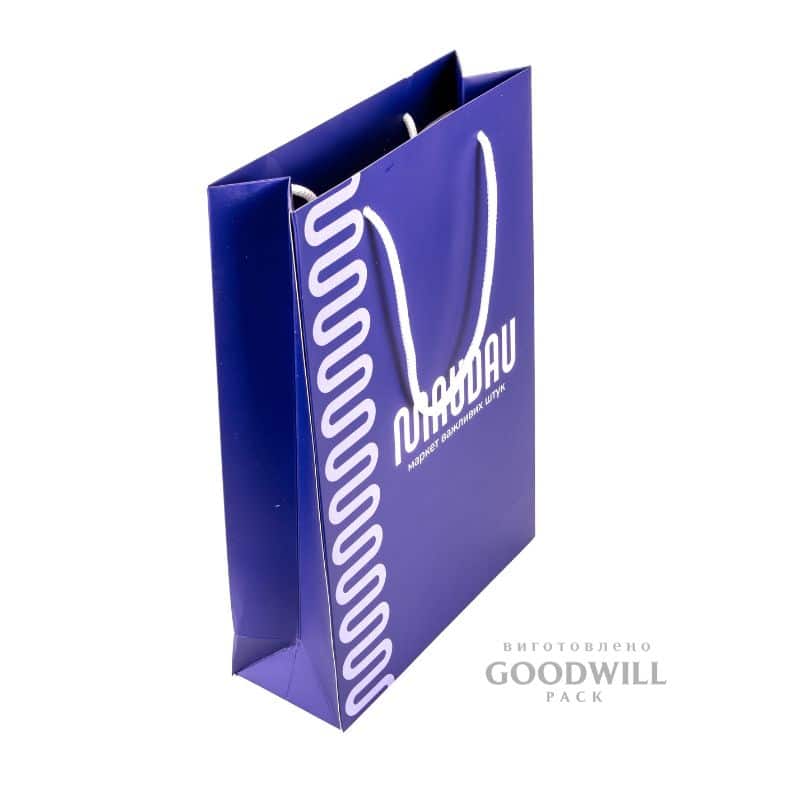 Пакет подарочный с ручками шнурок фото