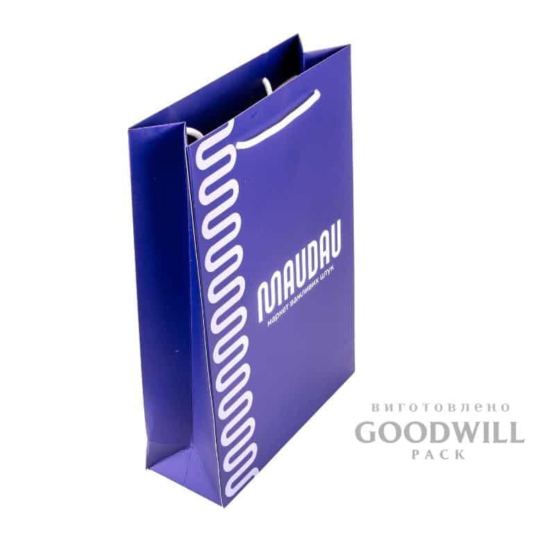 Пакет подарунковий з ручками шнурок фотографія