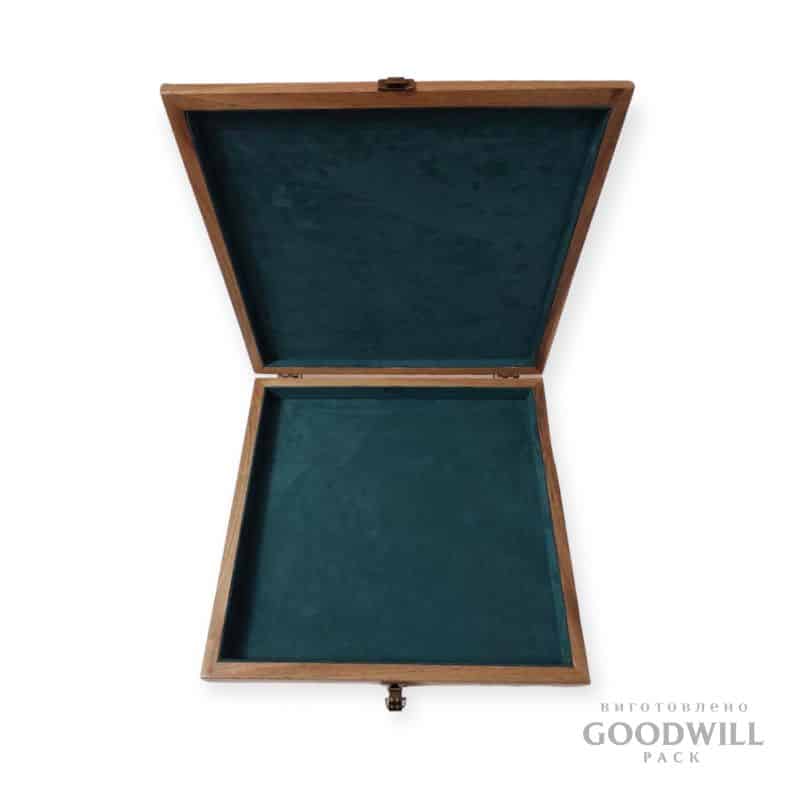 Коробка подарункова з дерева для фотографій 35*32*3,5 - Зображення 4