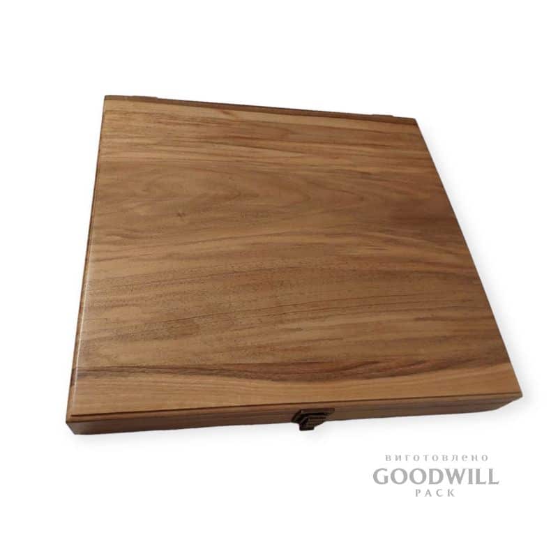 Коробка подарункова з дерева для фотографій 35*32*3,5 - Зображення 2