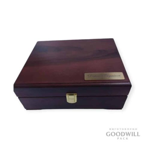 Коробка з дерева подарункова для келихів фото