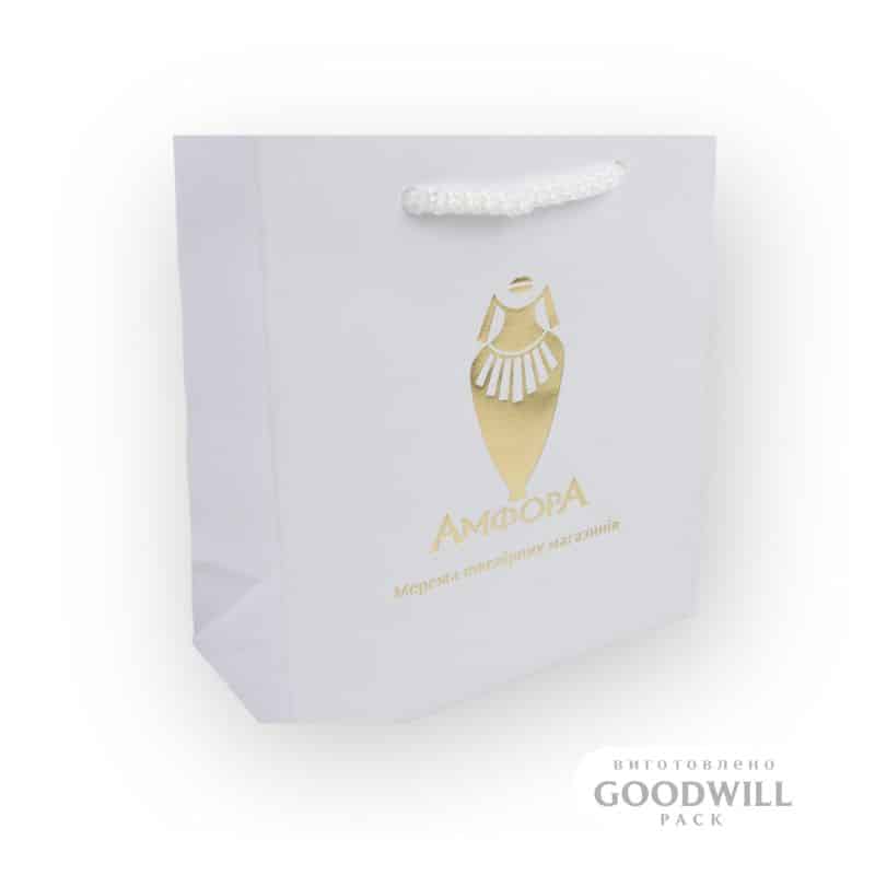 Пакет брендований з логотипом для ювелірного салону 16*15*13 - Зображення 4