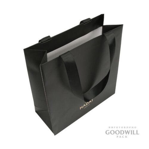 Пакет паперовий з логотипом для косметики з індивідуальним дизайном брендований фото