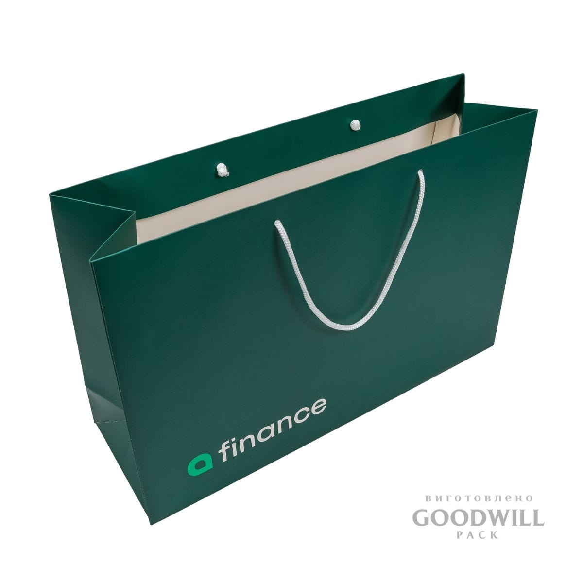 Пакет з логотипом для корпоративних подарунків А-Фінанс з принтом фото