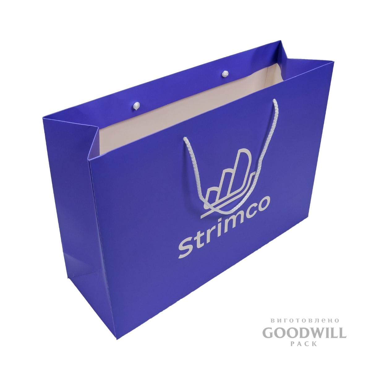 Strimko Пакет фірмовий з логотипом для подарунків паперовий з логотипом фото