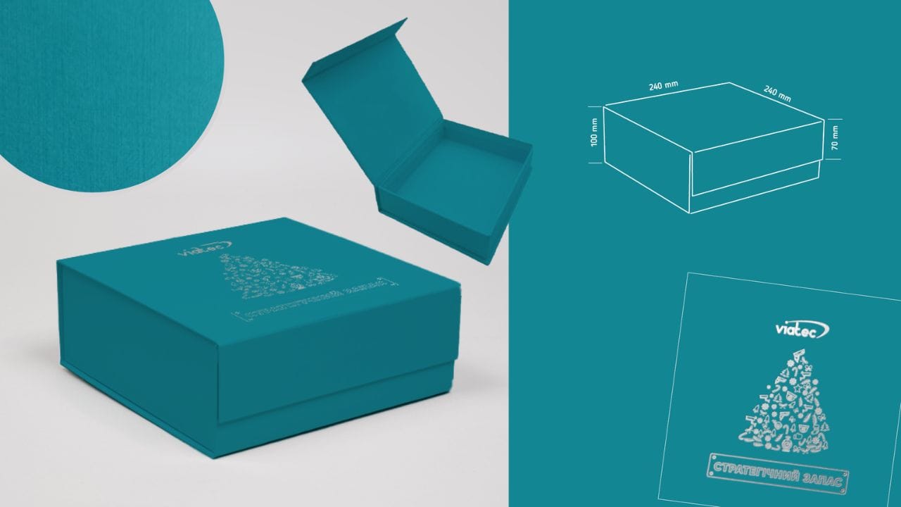 Коробка брендована для корпоративних подарунків з магнітом фотографія