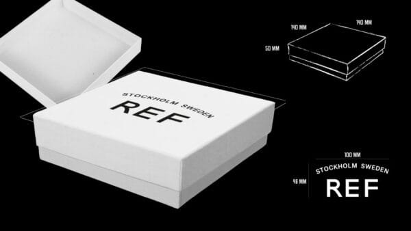 Коробка кришка дно біла з друком логотипу фотографія