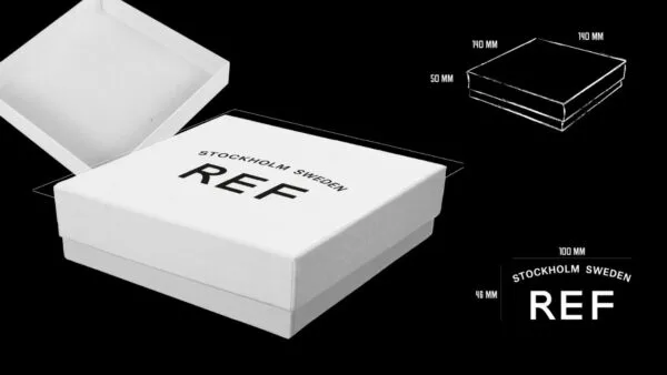 Коробка крышка дно белая с печатью логотипа фото