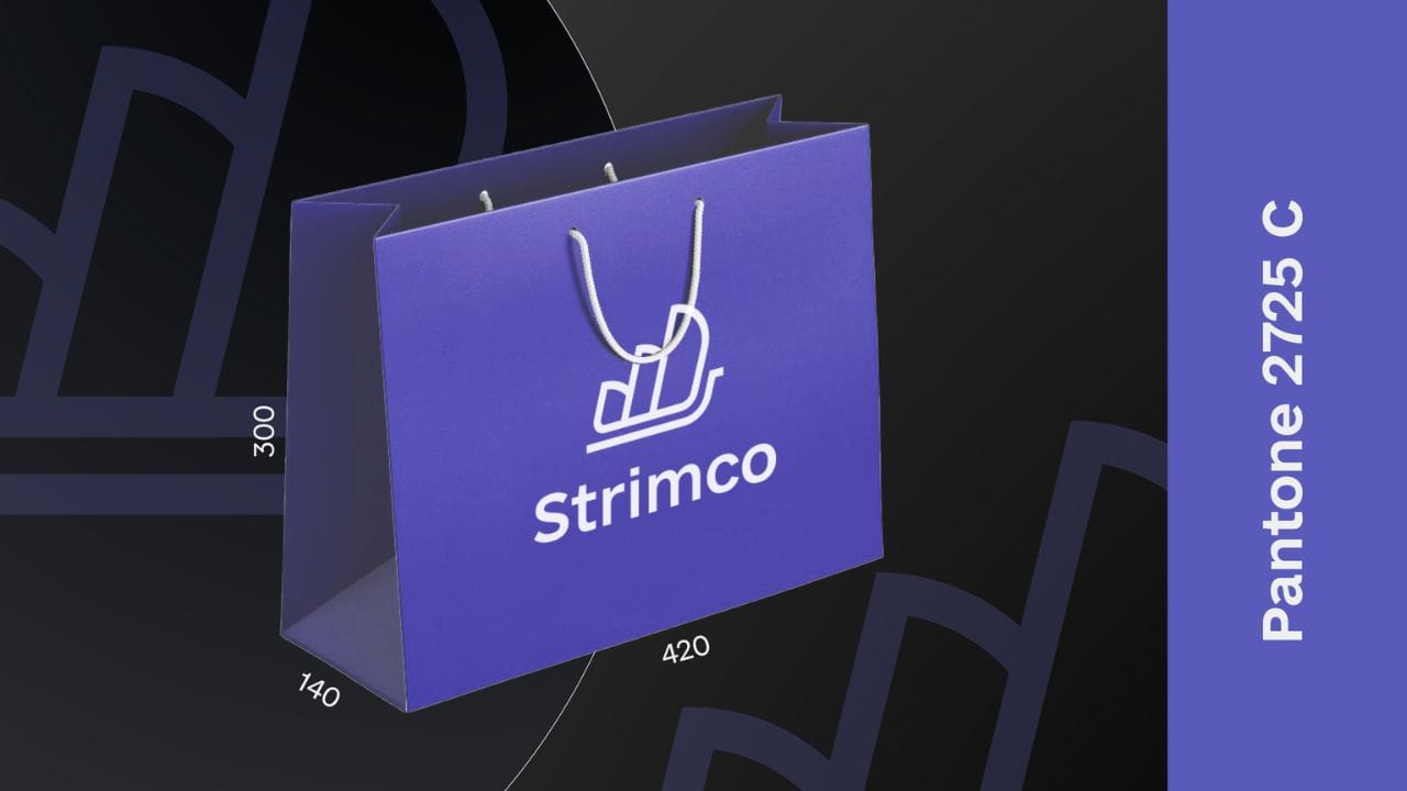 Пакет фірмовий з логотипом виготовлений на замовлення “Strimko” фотографія