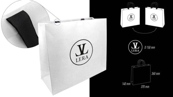 Пакет картонний з вклеєними ручками фотографія