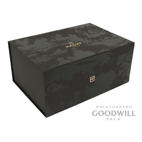 Коробка з магнітом для косметичних наборів фірмова з логотипом фото