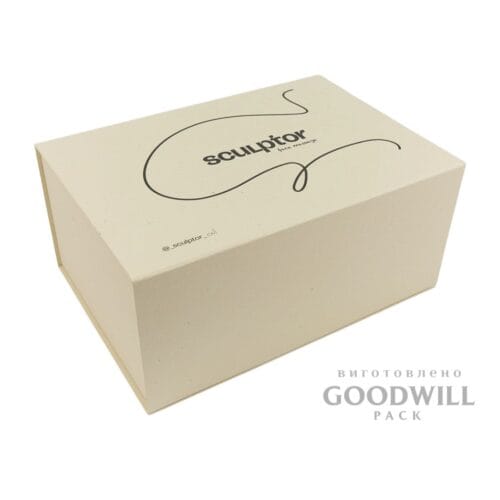 Коробка з магнітом фірмова для салону краси з логотипом фото