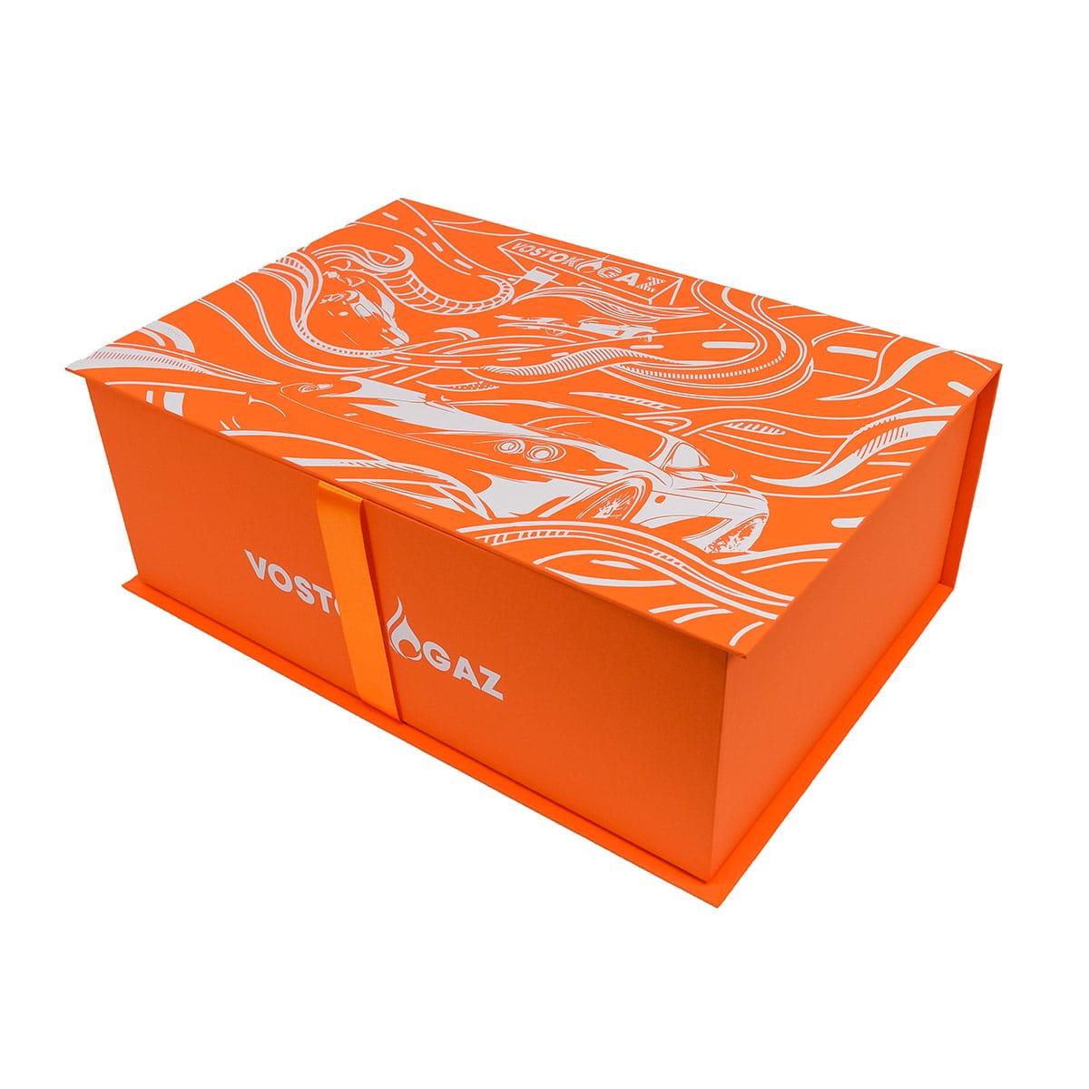 Тиснення срібною матовою фольгою на коробці фото